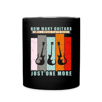 Gitarre Musik Gitarisst Gitarren Spruch - Tasse einfarbig - Schwarz - Vorne
