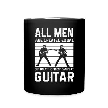 Gitarre Musik Gitarisst Gitarren Spruch - Tasse einfarbig - Schwarz - Vorne