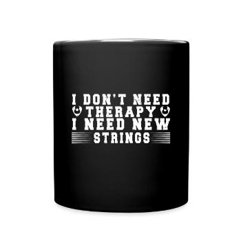 Gitarre Musik Gitarisst Gitarren Spruch - Tasse einfarbig - Schwarz - Vorne