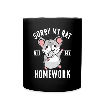 Rat Owner Gift Rats Lover - Full Colour Mug - black - Front
