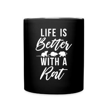 Rat Owner Gift Rats Lover - Full Colour Mug - black - Front