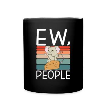 Rattenbesitzer Geschenk Ratten Liebhaber - Tasse einfarbig - Schwarz - Vorne