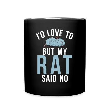 Rat Propriétaire Cadeau Rats Lover - Mug uni - noir - Devant