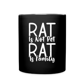 Rattenbesitzer Geschenk Ratten Liebhaber - Tasse einfarbig - Schwarz - Vorne