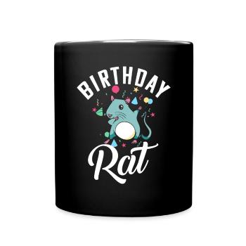 Rattenbesitzer Geschenk Ratten Liebhaber - Tasse einfarbig - Schwarz - Vorne