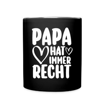 Papa Vater Vatertag - Tasse einfarbig - Schwarz - Vorne