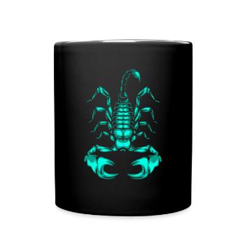 Aquarell Skorpione Skorpione Papa - Tasse einfarbig - Schwarz - Vorne