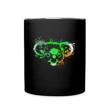 Splash Art Koalabär - Tasse einfarbig - Schwarz - Vorne