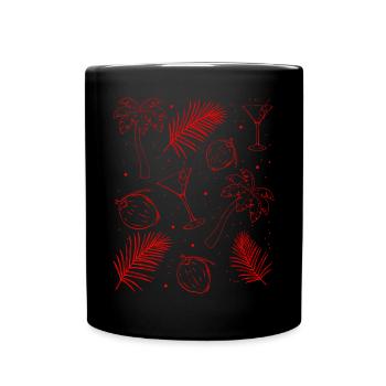 Coconut Girl Aesthetic Cocktail Coconut - Full Colour Mug - black - Front