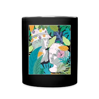 Coconut Girl Aesthetic Greek Statue - Tasse einfarbig - Schwarz - Vorne