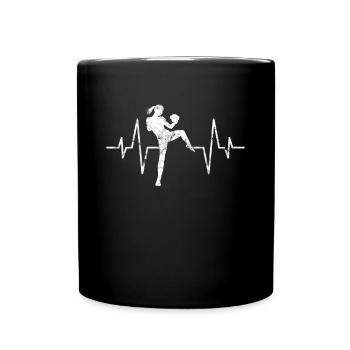 Martial Arts Martial Artist Heartbeat - Full Colour Mug - black - Front