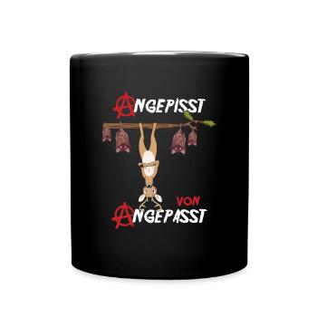 Angepisst von Angepasst Rebell Be Different Hirsch - Tasse einfarbig - Schwarz - Vorne