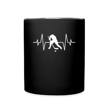 Eishockey Herzschlag - Full Colour Mug - black - Front