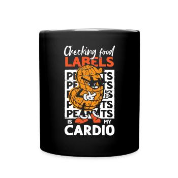 Tout est mieux sans arachides Personnes allergiques aux arachides - Mug uni - noir - Devant