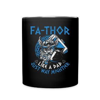 Vathor pour hommes - Fête des pères Cadeau de la fête des pères Viking - Mug uni - noir - Devant