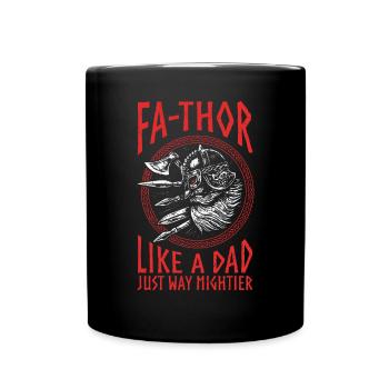 Vathor pour hommes - Fête des pères Cadeau de la fête des pères Viking - Mug uni - noir - Devant