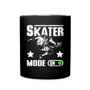 Skater mode on - Tasse einfarbig - Schwarz - Vorne