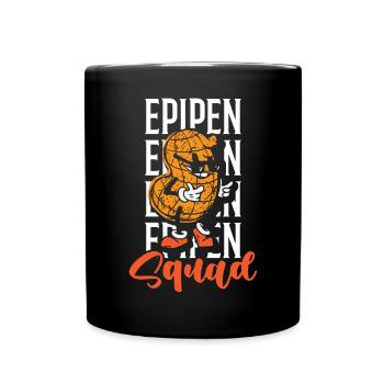 Epipen-kader Erdnuss-allergie Erdnuss-allergiker - Tasse einfarbig - Schwarz - Vorne