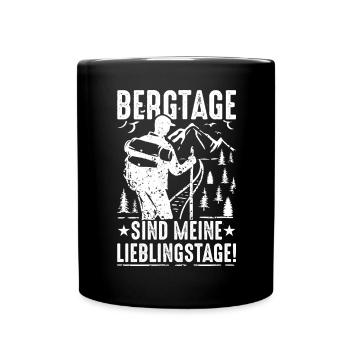 Bergtage sind meine Lieblingstage - Tasse einfarbig - Schwarz - Vorne