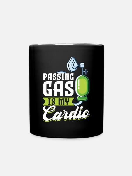 Passing Gas Is My Cardio - Anesthesiologist - Ensfarvet krus - sort