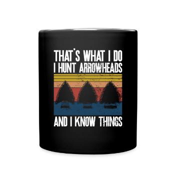 Arrowhead Hunting Artifacts Archery - Full Colour Mug - black - Front