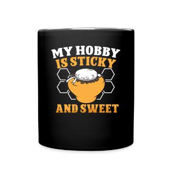 Beekeeper My Hobby Is Sticky And Sweet Bee Beekeeping - Full Colour Mug - black - Front