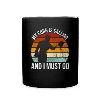 Cornhole Player Blind Hole - Funny Cornhole - Full Colour Mug - black - Front
