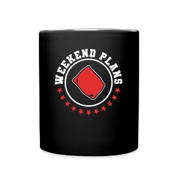 Weekend Plans - Funny Cornhole - Full Colour Mug - black - Front