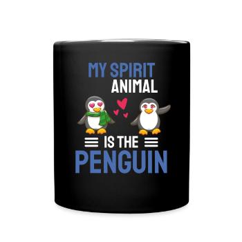 Zoo Animal My spiritual animal is the penguin - Full Colour Mug - black - Front