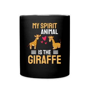Africa Animal My spiritual animal is the giraffe - Full Colour Mug - black - Front