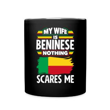 Béninois Bénin Drapeau Béninois Citation - Mug uni - noir - Devant