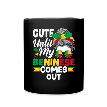 Béninois Bénin Drapeau Béninois Citation - Mug uni - noir - Devant