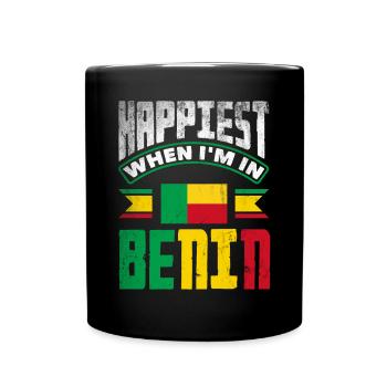 Béninois Bénin Drapeau Béninois Citation - Mug uni - noir - Devant