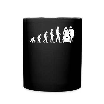 Bobfahrer Evolution Bobfahren Bobsport Geschenk - Tasse einfarbig - Schwarz - Vorne