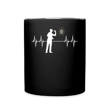 Darts Darts Player ECG Line Darts Jeu Cadeau - Mug uni - noir - Devant