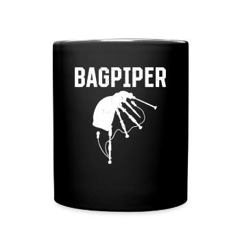 Bagpipe Musician Bagpipe Instrument Bagpipe Player - Tasse einfarbig - Schwarz - Vorne