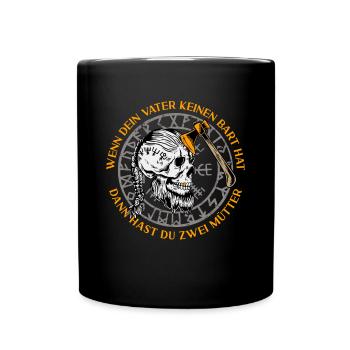 Bart Bartträger Vollbart Schnauzer Männer Geschenk - Tasse einfarbig - Schwarz - Vorne