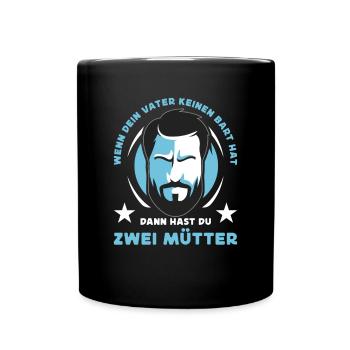 Bart Bartträger Vollbart Schnauzer Männer Geschenk - Tasse einfarbig - Schwarz - Vorne