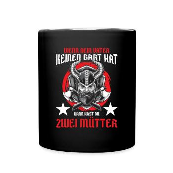 Bart Bartträger Vollbart Schnauzer Männer Geschenk - Tasse einfarbig - Schwarz - Vorne