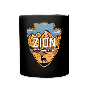 Zion US National Park Arrowhead Deer Mountains - Full Colour Mug - black - Front