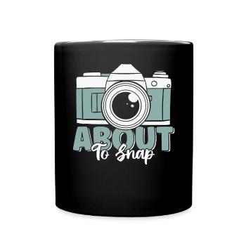 Sur le point de prendre des photos drôles d’amoureux de l’appareil photo vintage - Mug uni - noir - Devant