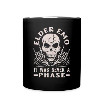 Elder Emo It Was Never A Phase Gothic Skeleton - Tasse einfarbig - Schwarz - Vorne