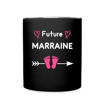 Future marraine annonce grossesse Marraine - Mug uni - noir - Devant