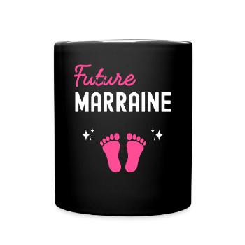 Future marraine cadeau naissance pour une Marraine - Mug uni - noir - Devant