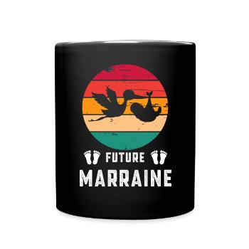 Future marraine annonce grossesse retro - Mug uni - noir - Devant