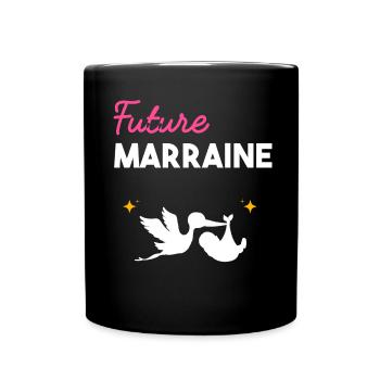 cadeau naissance grossesse Future marraine - Mug uni - noir - Devant
