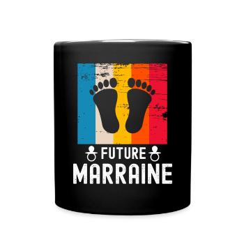 Future marraine cadeau naissance vintage - Mug uni - noir - Devant