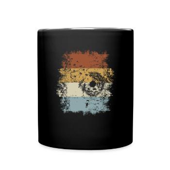 Vintage Dandelion Paragliding Paraglider Skydiver - Tasse einfarbig - Schwarz - Vorne