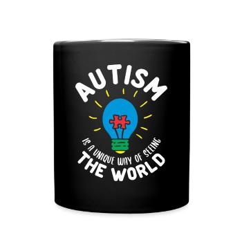 autism awareness unique way of seeing the world - Tasse einfarbig - Schwarz - Vorne
