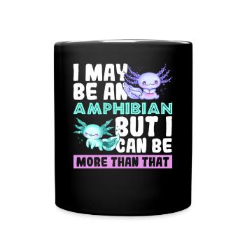 axolotl amphibiens salamandre mignon axolotl - Mug uni - noir - Devant